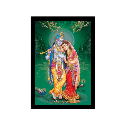 Roneclick Radha Krishna Painting with Synthetic Photo Frame (Multicolor)