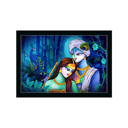 Roneclick Radha Krishna Painting with Synthetic Photo Frame (Multicolor)