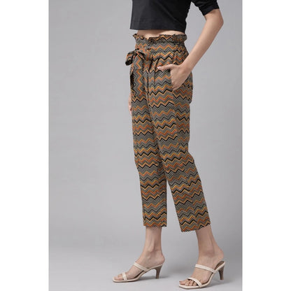 Roneclick Women's Casual Printed Cotton Trouser Pant (MultiColor)