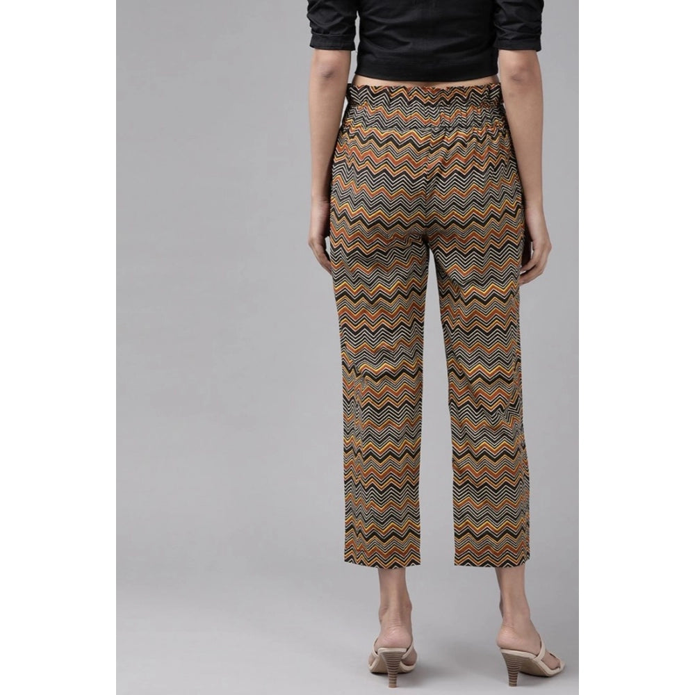 Roneclick Women's Casual Printed Cotton Trouser Pant (MultiColor)