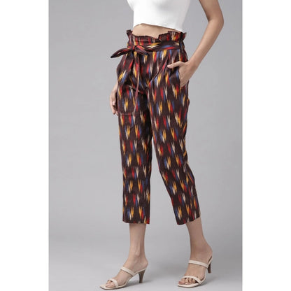 Roneclick Women's Casual Printed Cotton Trouser Pant (MultiColor)