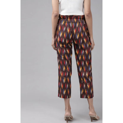 Roneclick Women's Casual Printed Cotton Trouser Pant (MultiColor)