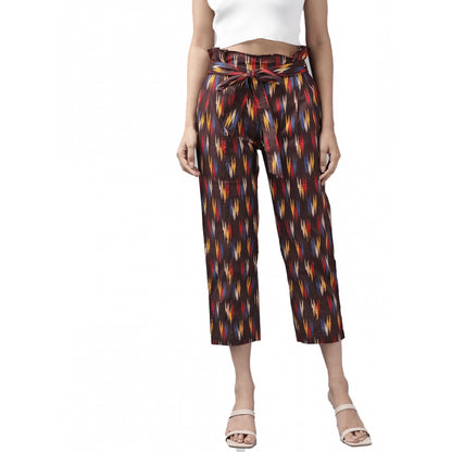 Roneclick Women's Casual Printed Cotton Trouser Pant (MultiColor)