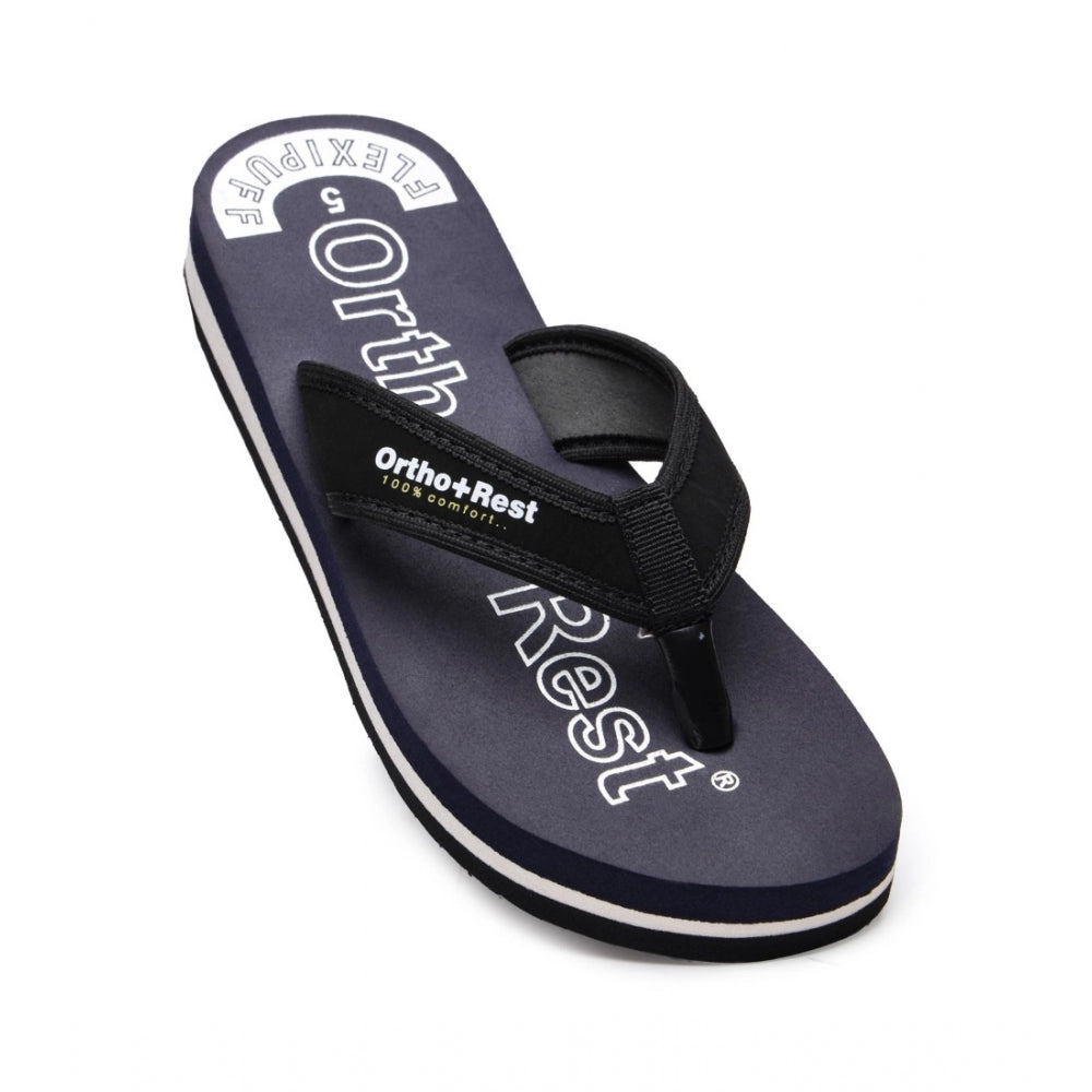 Roneclick Unisex Rubber Comfortable Orthopedic Doctor Slipper and Flip Flops (Blue)