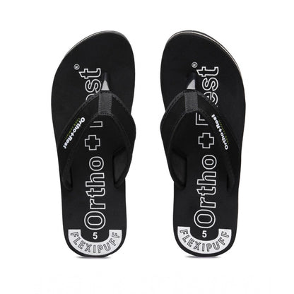 Generic Unisex Rubber Comfortable Orthopedic Doctor Slipper and Flip Flops (Black)