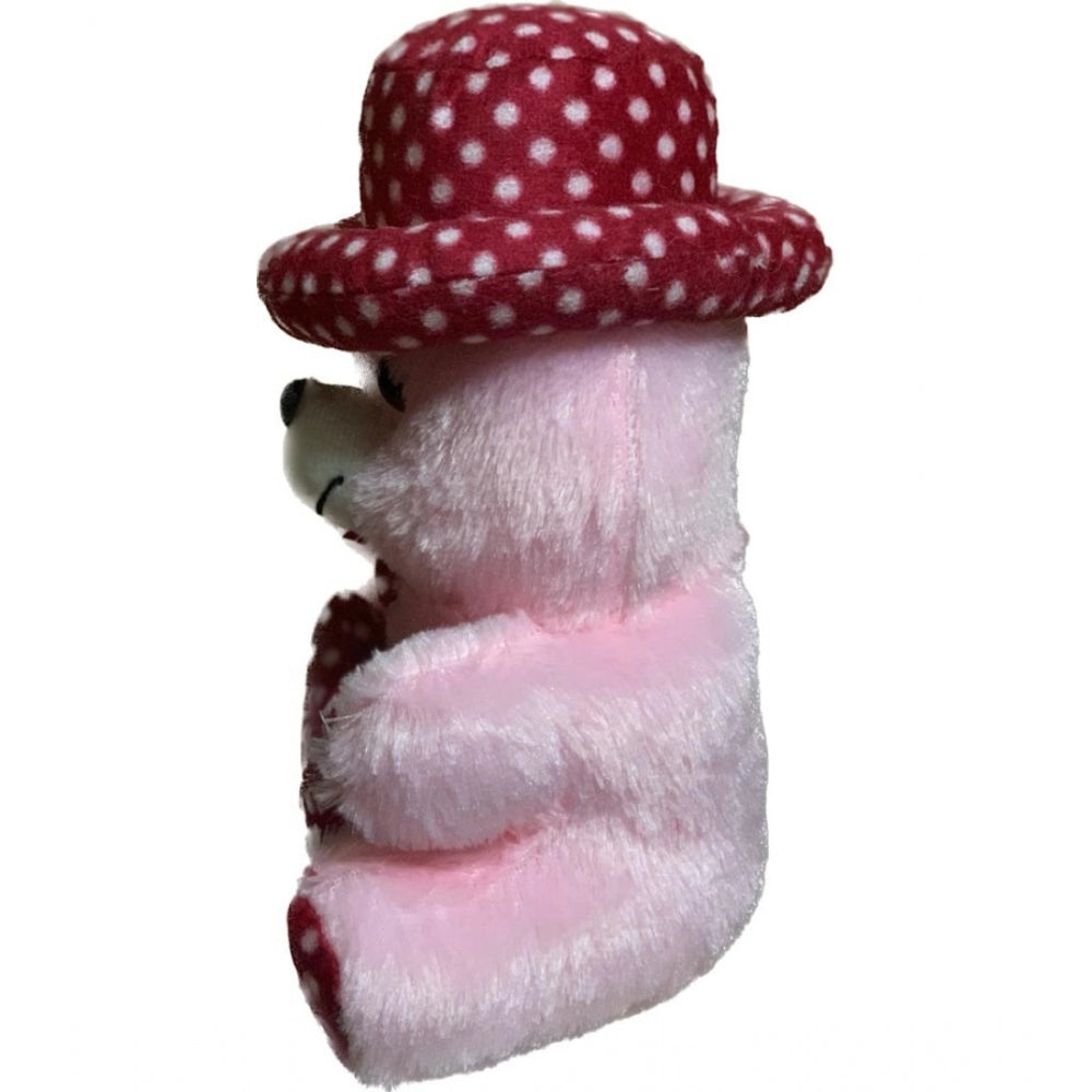 Roneclick Cap Teddy Bear with Heart (Pink)