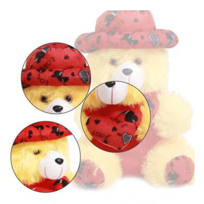 Roneclick Heart Cap Teddy Bear (Yellow)