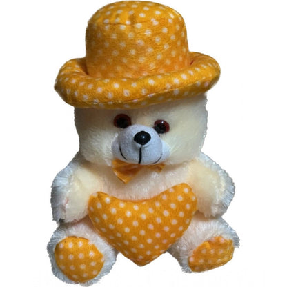 Roneclick Cap Teddy Bear with Heart (Yellow)