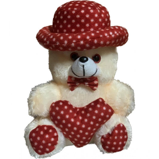 Roneclick Cap Teddy Bear with Heart (Cream)