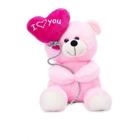 Roneclick Bear with Heart Love You Balloon (Pink)