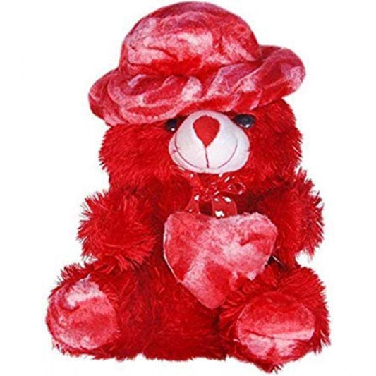 Roneclick Teddy Bear with Heart and Cap (Red)