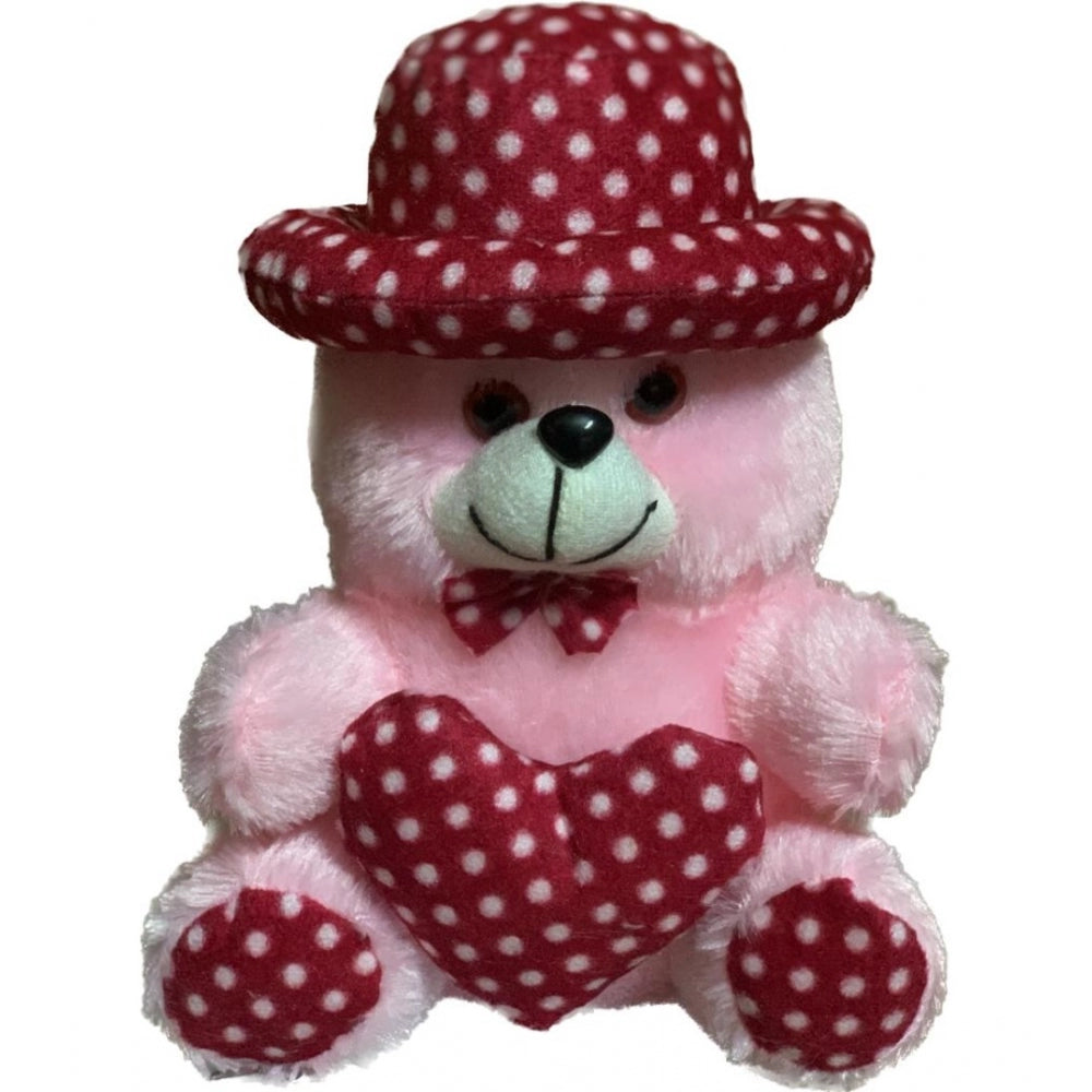 Roneclick Cap Teddy Bear with Heart (Pink)