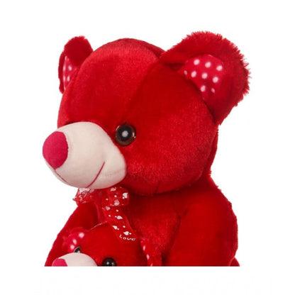 Roneclick Mother And Baby Teddy Bear (Red)