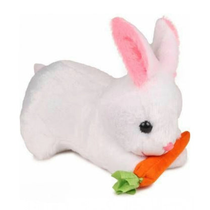 Roneclick Rabbit with Carrot Lovable Toy (White)