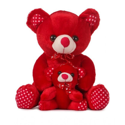 Roneclick Mother And Baby Teddy Bear (Red)