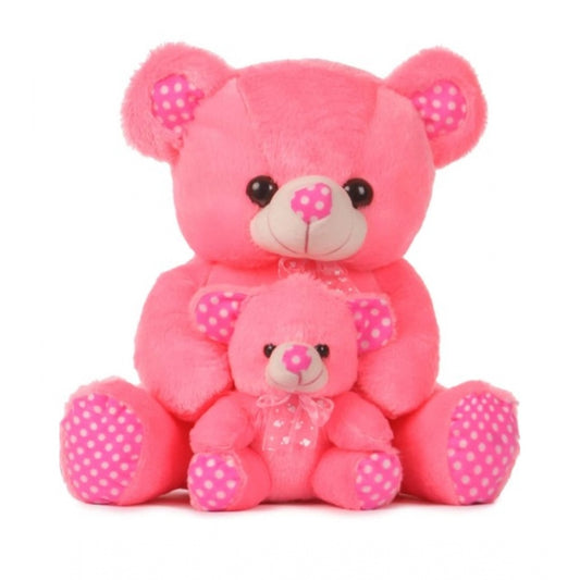 Roneclick Mother And Baby Teddy Bear (Pink)