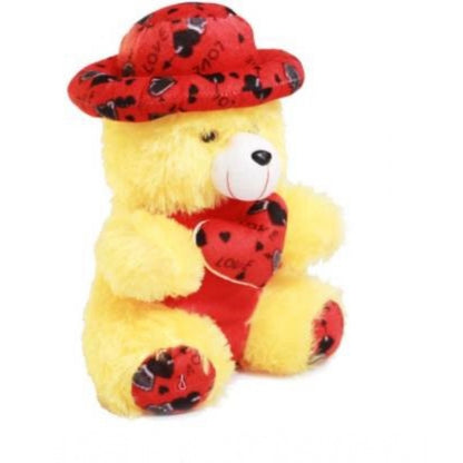 Roneclick Heart Cap Teddy Bear (Yellow)