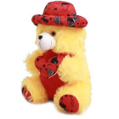 Roneclick Heart Cap Teddy Bear (Yellow)