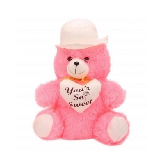 Roneclick Heart Cap Teddy Bear (Pink)