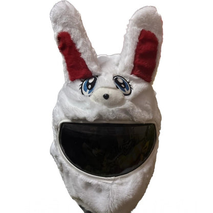 Roneclick Plush Animal Helmet Covers (White)