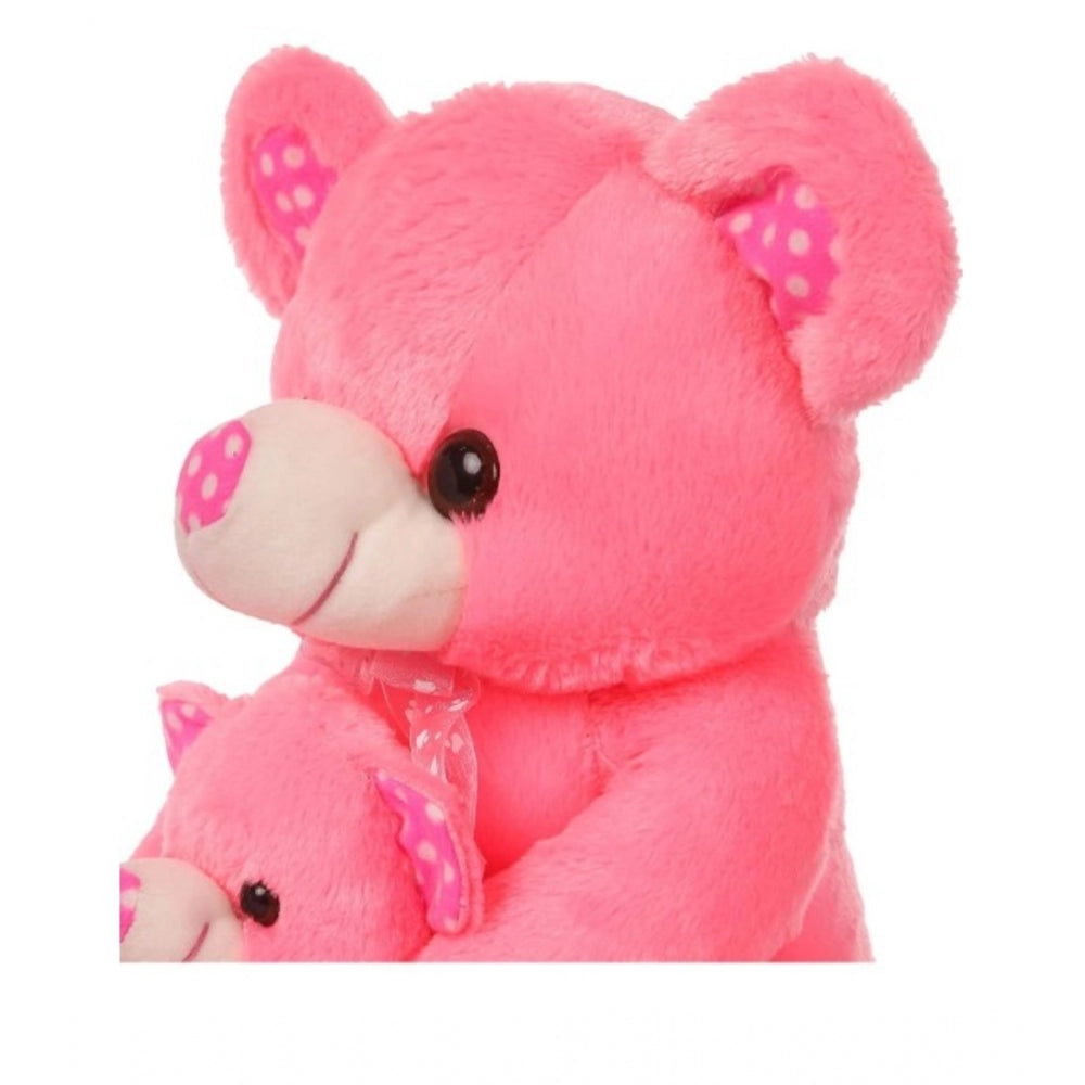 Roneclick Mother And Baby Teddy Bear (Pink)