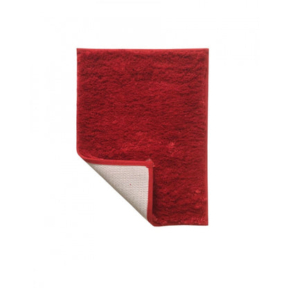 Roneclick Solid Polyester Bathmat (Red)