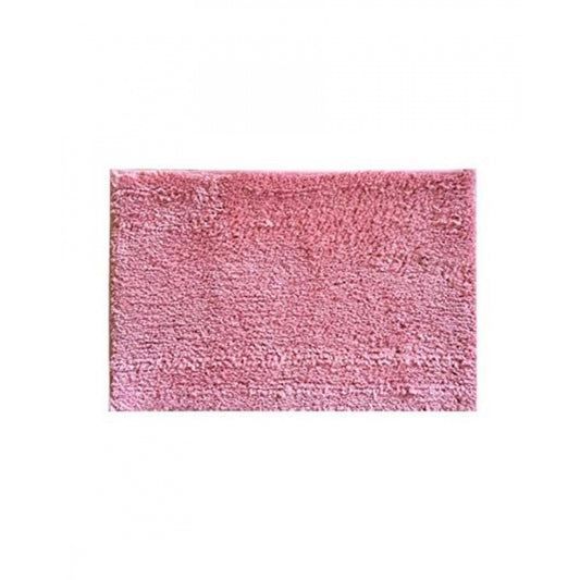 Roneclick Solid Polyester Bathmat (Pink)