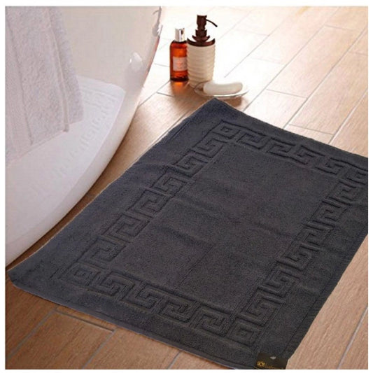 Roneclick Solid Cotton Hotel Bathmats (Grey)