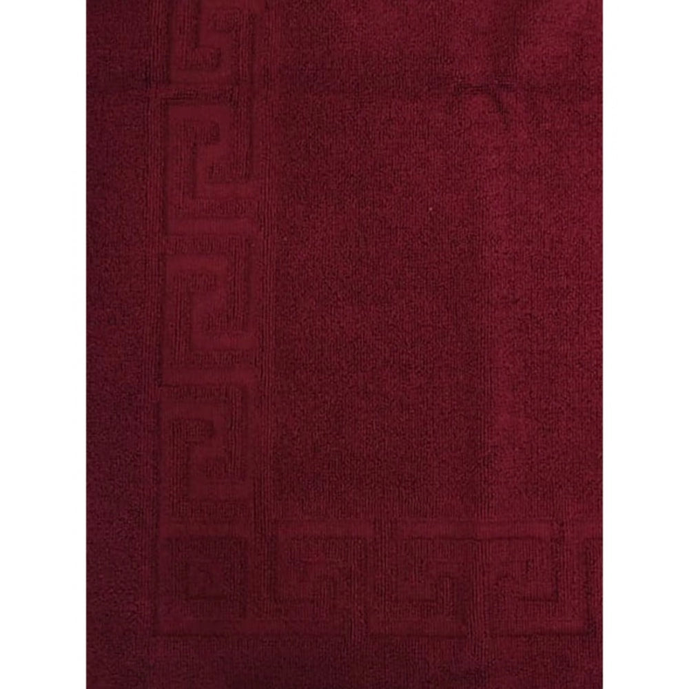 Roneclick Solid Cotton Hotel Bathmats (Maroon)