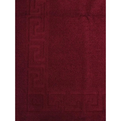 Roneclick Solid Cotton Hotel Bathmats (Maroon)