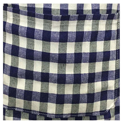 Generic Checkered Cotton Apron Sets (Blue)