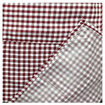 Generic Checkered Cotton Aprons (Maroon)