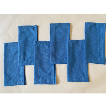 Roneclick Solid Cotton Napkins Sets (Blue)