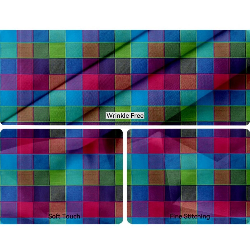 Generic Checkered Cotton Place Mats Sets (Multicolor)