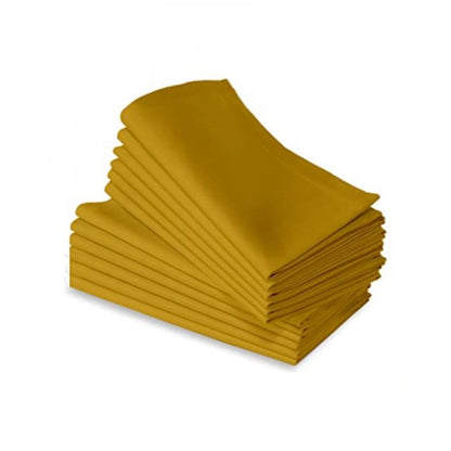 Roneclick Solid Cotton Napkins Sets (Mustard Yellow)