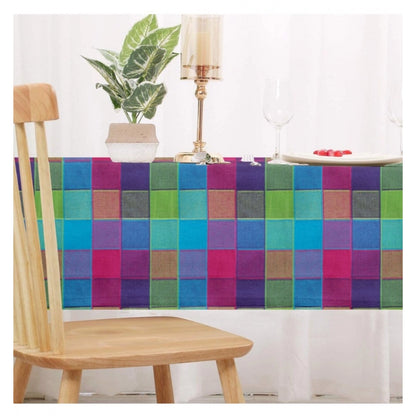 Generic Checkered Cotton Checks Table Cloth (Multicolor)