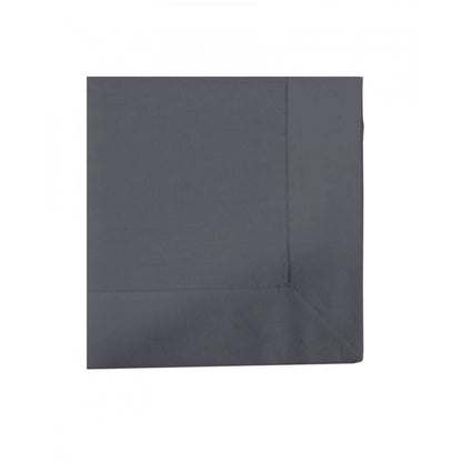 Roneclick Solid Cotton Napkins Sets (Steel Grey)