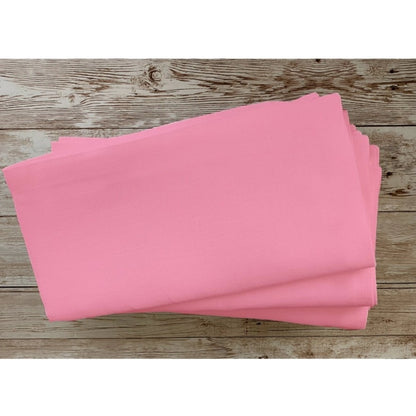 Roneclick Solid Cotton Napkins Sets (Baby Pink)