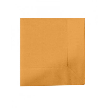 Roneclick Solid Cotton Napkins Sets (Dark Yellow)