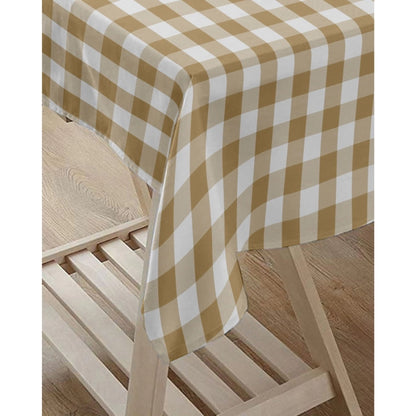 Generic Checkered Cotton Checks Table Cloth (Beige)