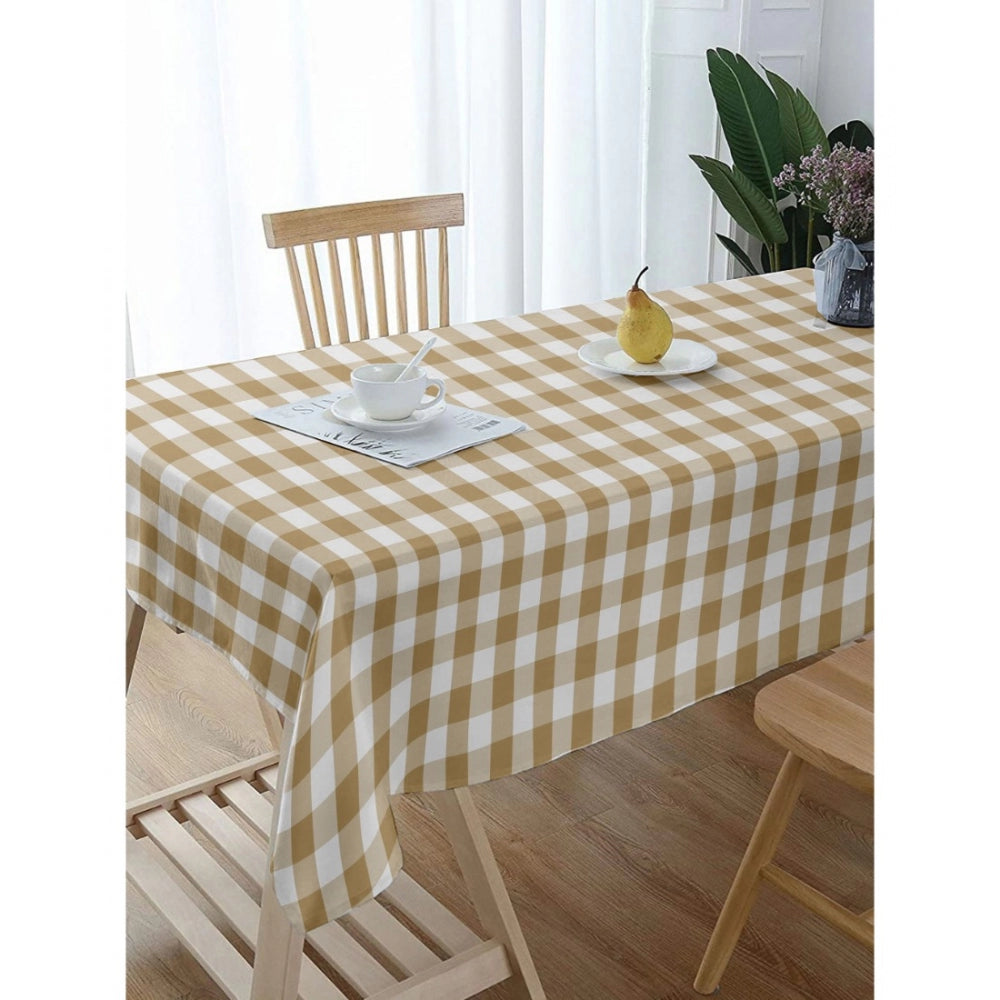 Generic Checkered Cotton Checks Table Cloth (Beige)