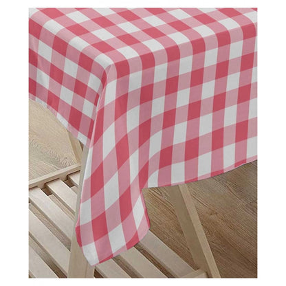 Generic Checkered Cotton Checks Table Cloth (Pink)