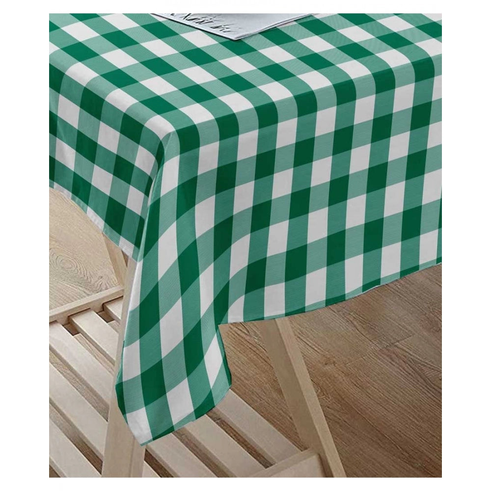 Roneclick Checked Cotton Checks Table Cloth (Light Green)