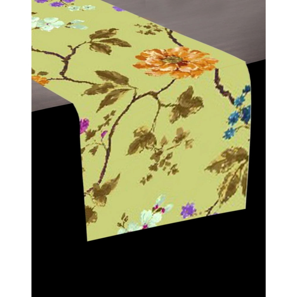 Roneclick Printed Polyester Table Runners (Mustard)