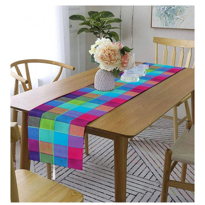 Generic Checkered Cotton Table Runners (Multicolor)