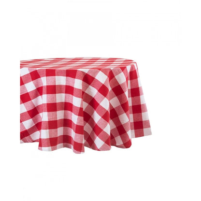 Generic Checkered Cotton Checks Table Cloth (Red)