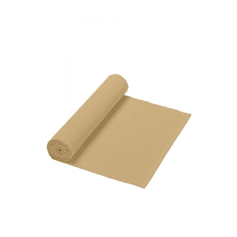 Roneclick Ribbed Cotton Table Runners (Beige)