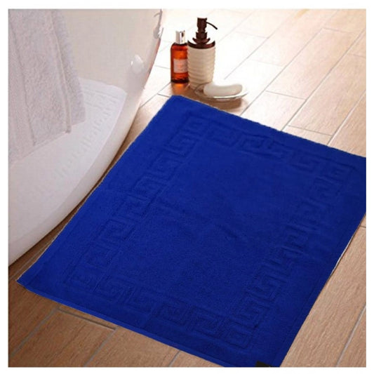 Roneclick Solid Cotton Hotel Bathmats (Blue)