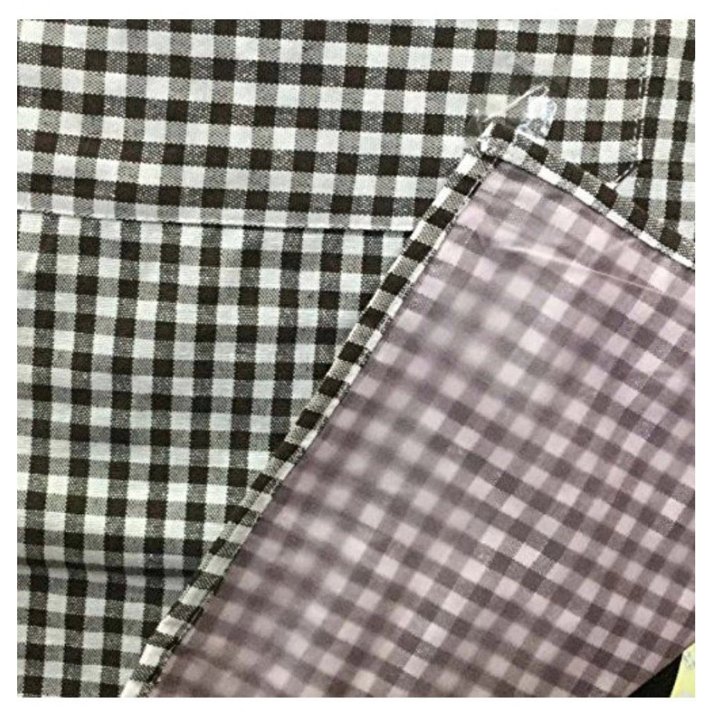 Generic Checkered Cotton Aprons (Brown)