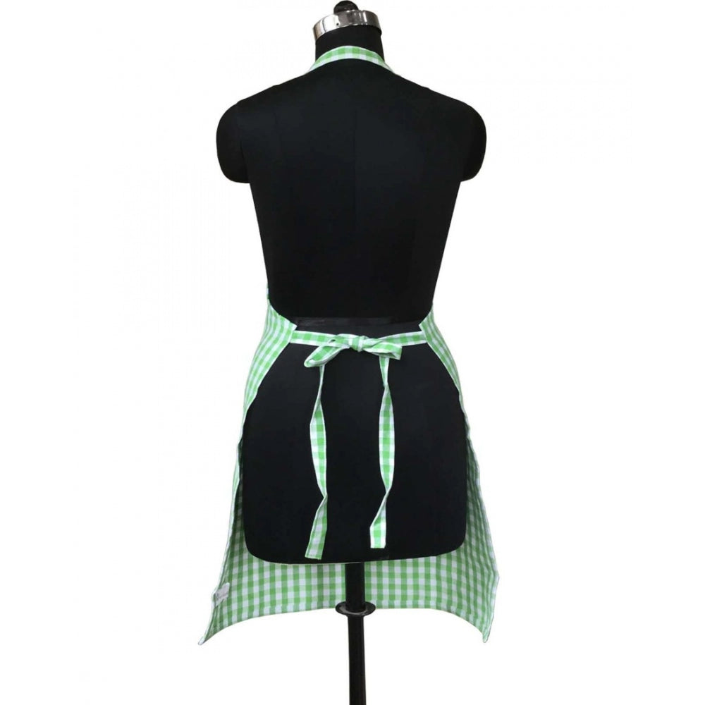 Generic Checkered Cotton Aprons (Green)